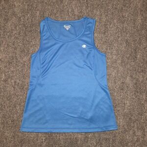 Champion Double‎ Dry Athletic Tank Top Blue Sleeveless Activewear Womens Medium